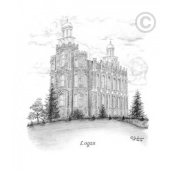 Logan Utah Temple Drawing