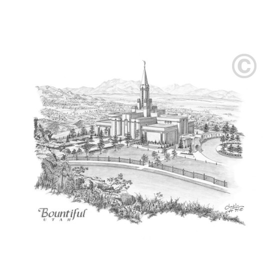 Bountiful Utah Temple Drawing