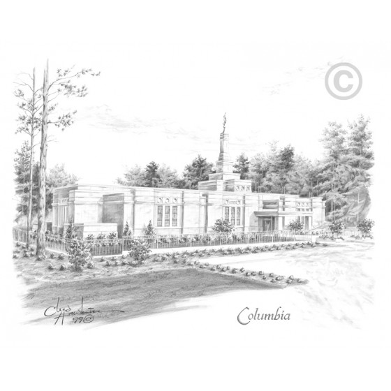 Columbia South Carolina Temple Drawing