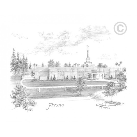 Fresno California Temple Drawing