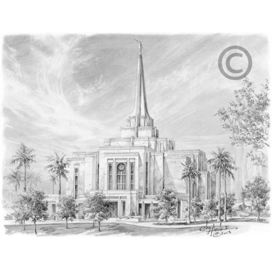 Gilbert Arizona Temple Drawing