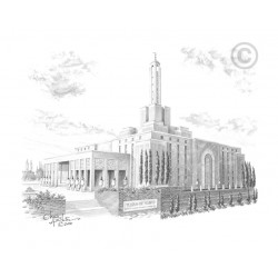 Madrid Spain Temple Drawing