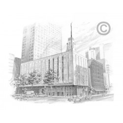 Manhattan New York Temple Drawing