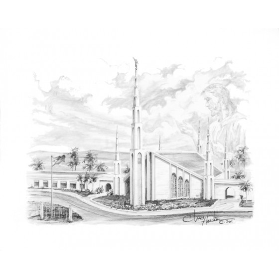 Manila Philippines Temple Drawing