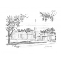 Melbourne Australia Temple Drawing