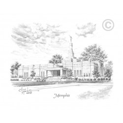 Memphis Tennessee Temple Drawing