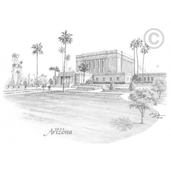 Mesa Arizona Temple Drawing