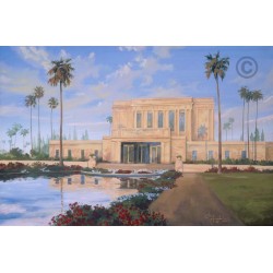 Mesa Temple Reflection Painting