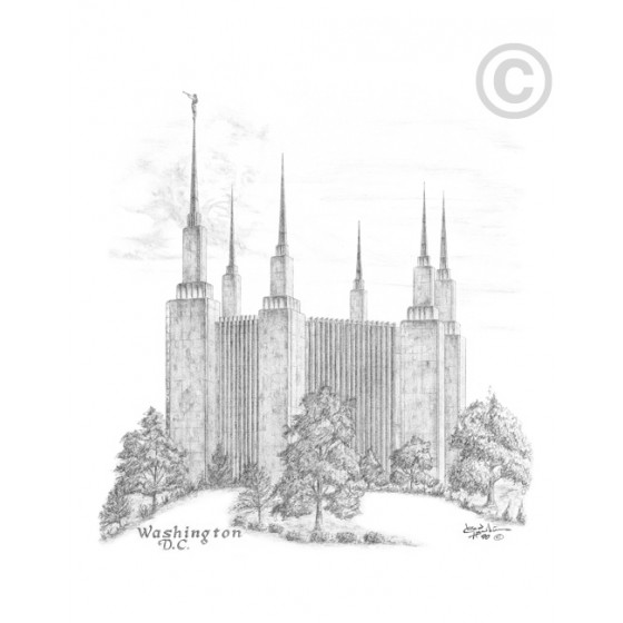 Washington D.C. Temple Drawing