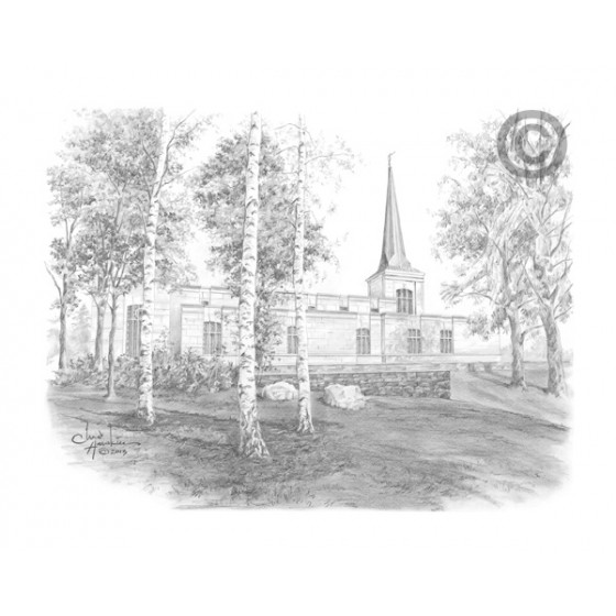 Helsinki Finland Temple Drawing