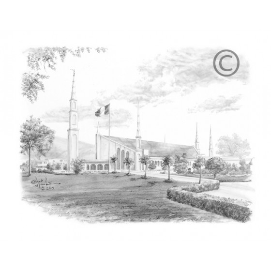 Lima Peru Temple Drawing