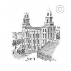 Manti Utah Temple Drawing