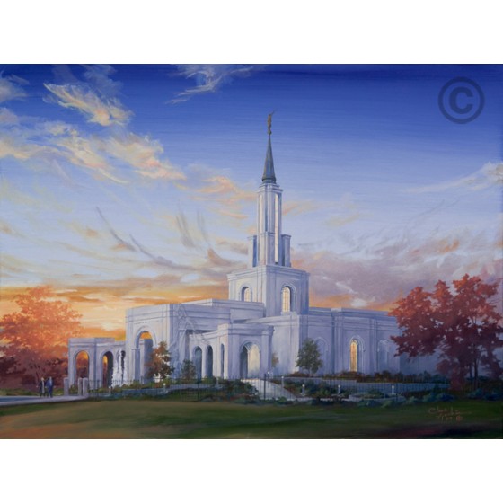 Sacramento California Temple Painting (Sunset)